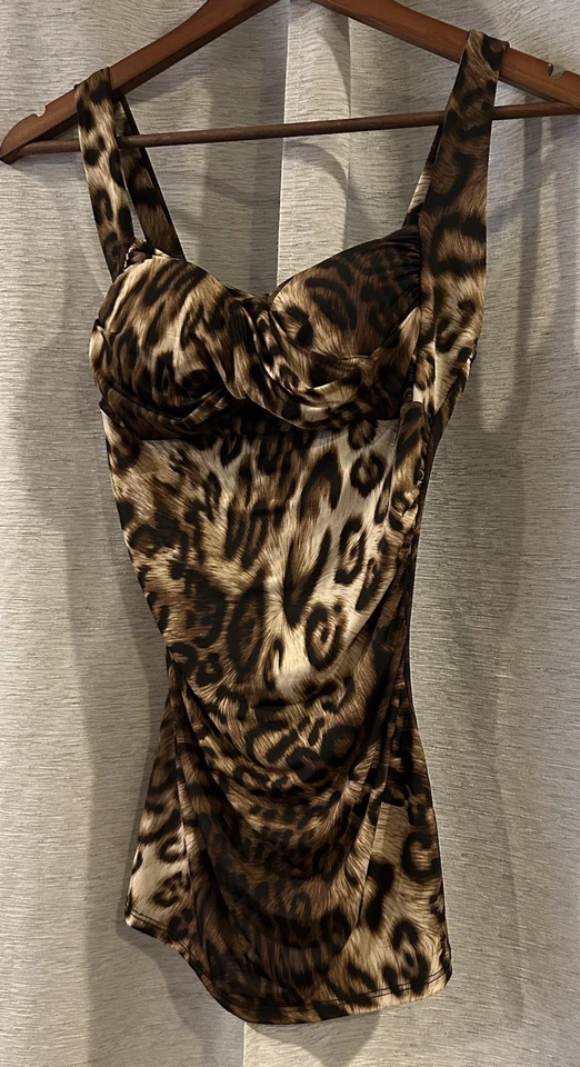 Top Cami Vintage Y2K Charlotte Russe Estampado Cheeta S Foto 2 de 4