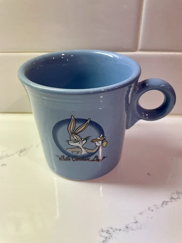 Fiesta Ware Bugs Bunny Mug Looney Tunes Cartoons. Homer Laughlin China Co 