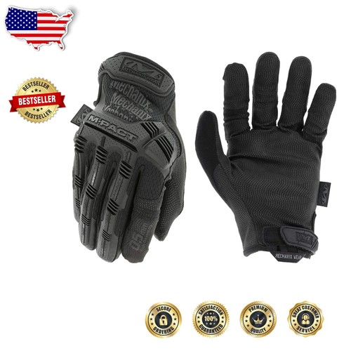 M-Pact 0.5mm Tactical Gloves - Touchscreen & Impact Protection, Small, All Black