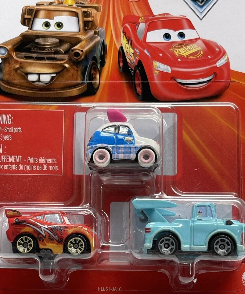 DISNEY PIXAR CARS MINI RACERS SUKI DRAGON LIGHTNING MCQUEEN TOKYO MATER 3 PACK - Image 2 of 3
