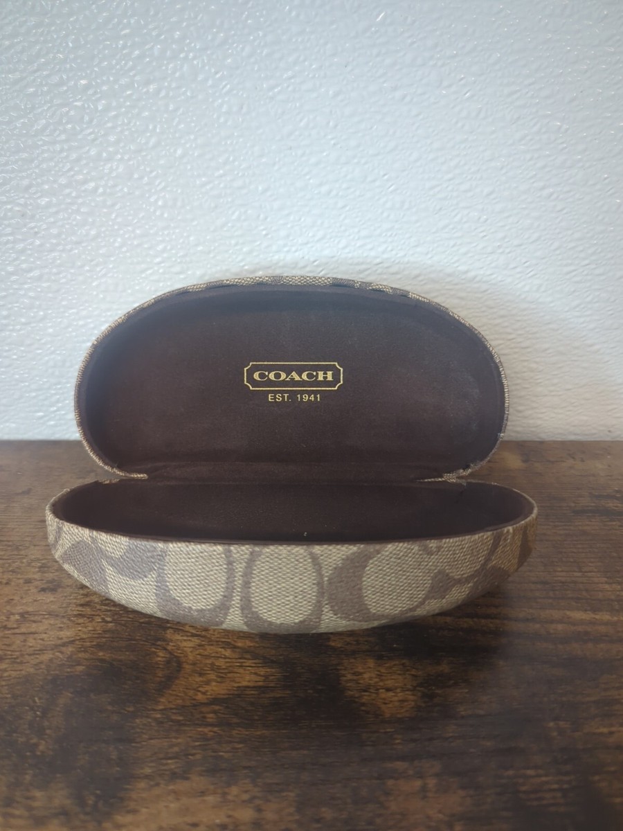 COACH Hard Shell Sunglasses Monogram Signature Brown Tan  display picture 1