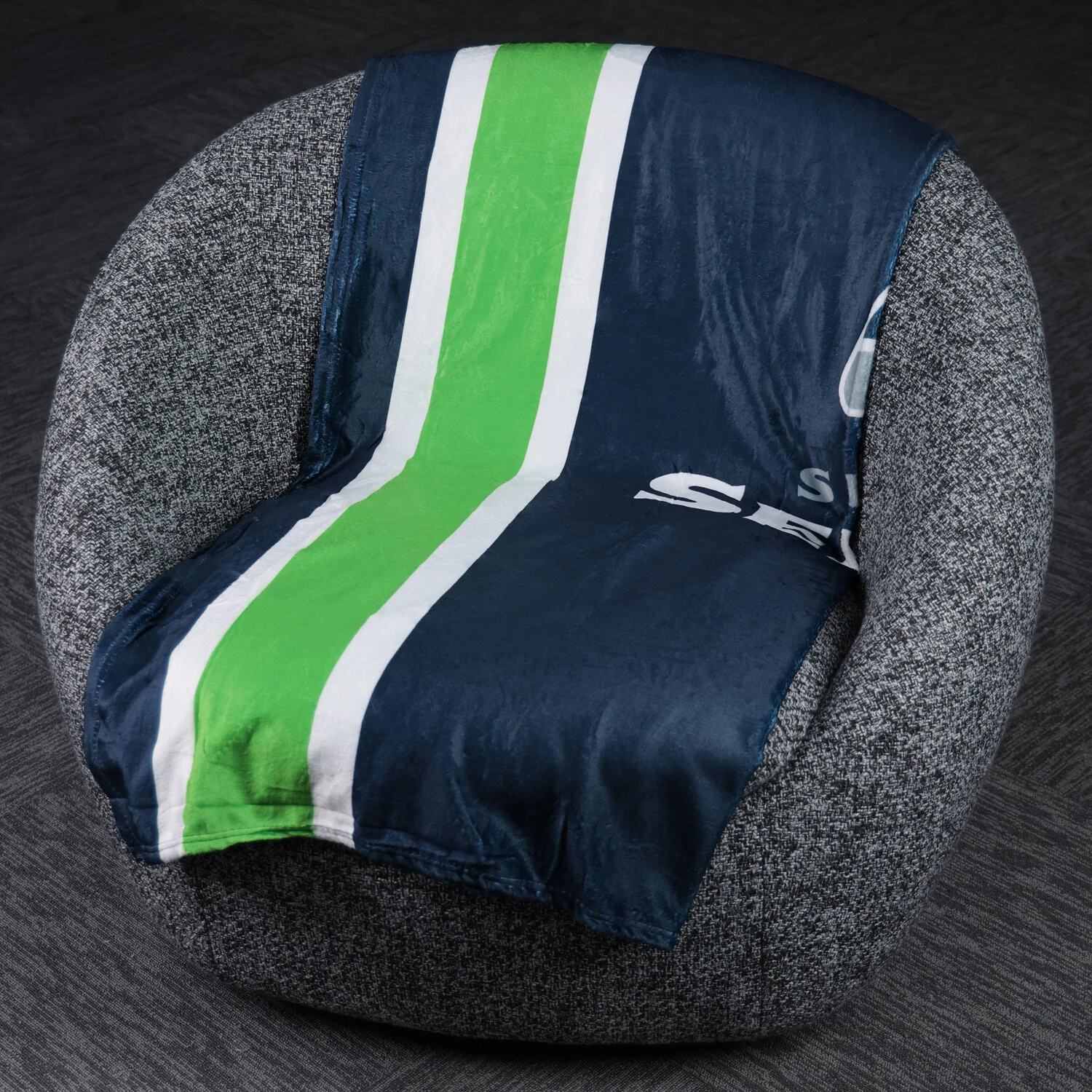 football Seattle Plush Soft Micro Raschel Throw Blanket, Christmas Gift