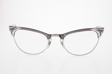 1950 s VTG Lavender Silver Aluminum Cat Eye 4 1/4 Gold Filled 1/10 12k GF