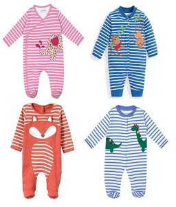 Ex Jojo Maman Bebe Baby Sleepsuit Bodysuit 3-6 Months Unisex Boys Girls Babygrow