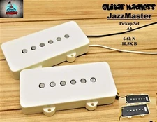 Premium JazzMaster Alnico V Pickup set Parchment