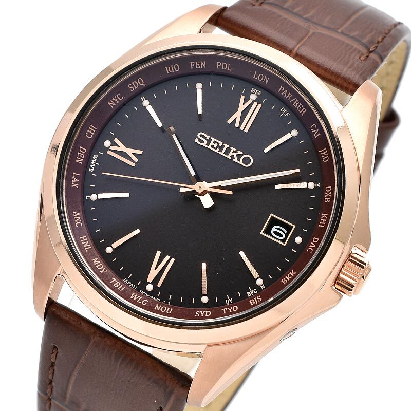 SEIKO SELECTION SBTM298 Titanium Sapphire Crystal Radio Solar