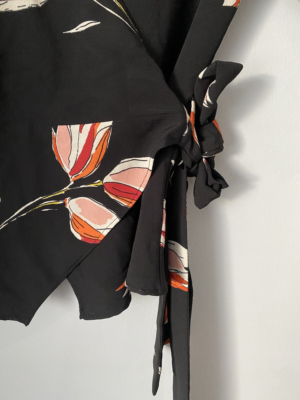 Zara Basic Collection Floral Wrap Blouse Women's … - image 3