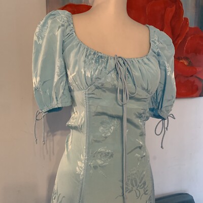 Skylar + Madison oriental baby blue floral Dress Size s small | eBay