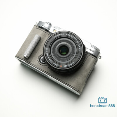 Grip Half Case For Fujifilm X-M5 Leather Metal Insert XM5 Camera