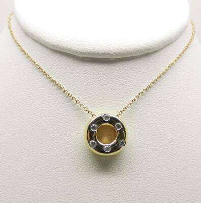 Tiffany & Co. 18K Yellow Gold Platinum Diamond Etoile Necklace - LB2651 ...