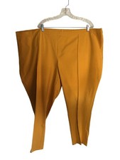 Isaac Mizrahi Pants Women's Size 32 WP Yellow Stretch Pull On Plus Petite