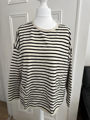 Marla Wynne Layers Size S. Soft Knit Striped Sweater Jumper, New