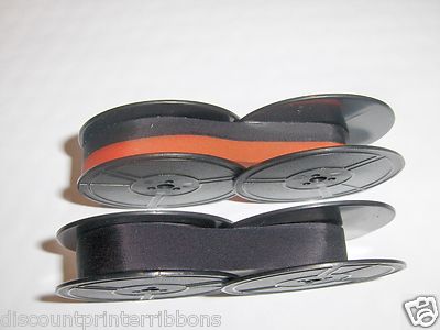 (2 Pack) Black and Red Smith Corona Clipper Typewriter Ribbon Combo ( 2 Ribbons)
