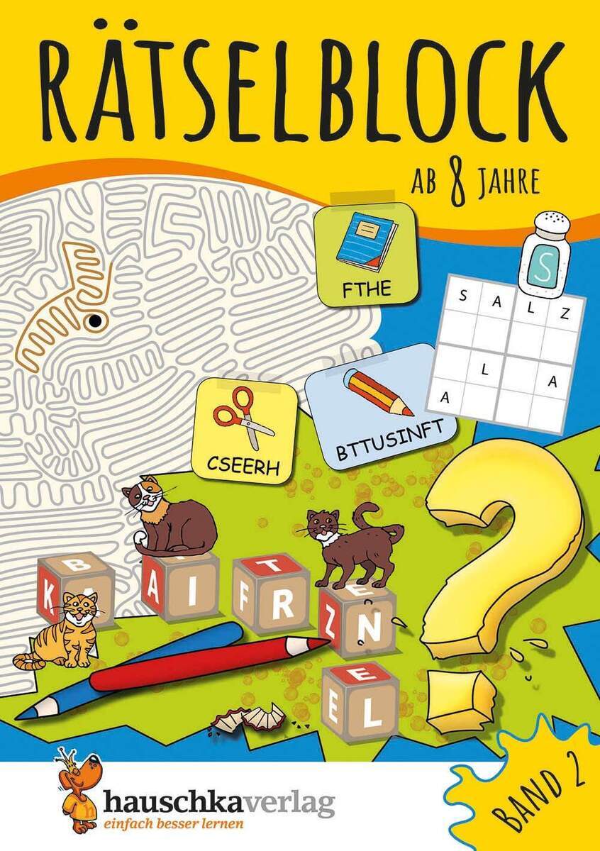 Thumbnail - Hauschka Verlag Rätselblock Ab 8 Jahre, Band 2, A5-block