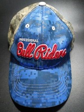 Professional Bull Riders Baseball Cap hat Cowboy PBR blue green camo pixel