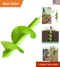 4"x12" Double Spiral Auger Drill Bit for Rapid Garden Planting & Digging