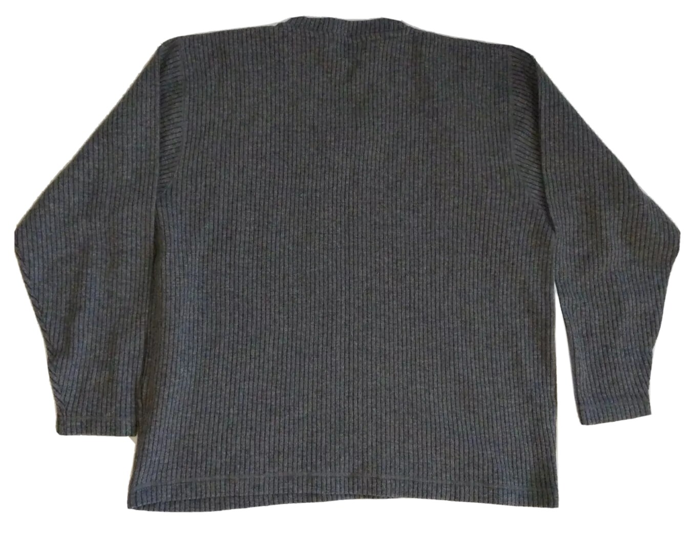 Maglione lana vintage Yves Saint Laurent Pour Homme Boxy Fit Baggy taglia L grigio maglia a costine