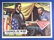1962 Topps Civil War News - #79 "Council of War - A. Linclon" -NrMt Condition