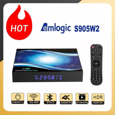 Amlogic S905W2 Android11.0 Smart TV BOX 4K 60FPS 5G WiFi HDR10 Streaming Media