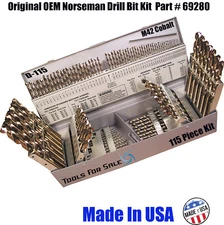 Norseman 115 pc COBALT M42 Drill Bit Set
