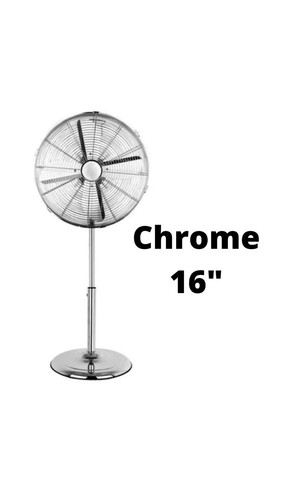Status Chrome 16 Inch Pedestal Stand Fan Cheapest
