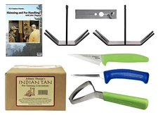 Fur Handling Kit with 8 Pieces - Trapping Supplies Skinning Knife Fleshing Tool