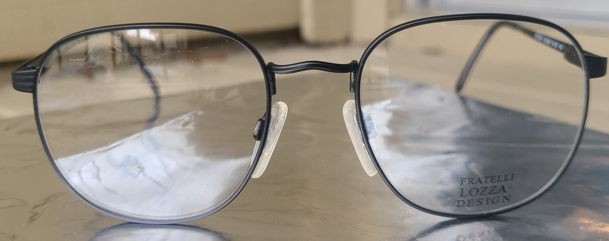 Vintage Fratelli Lozza Black Metal Glasses Frame Italy | eBay display picture 2