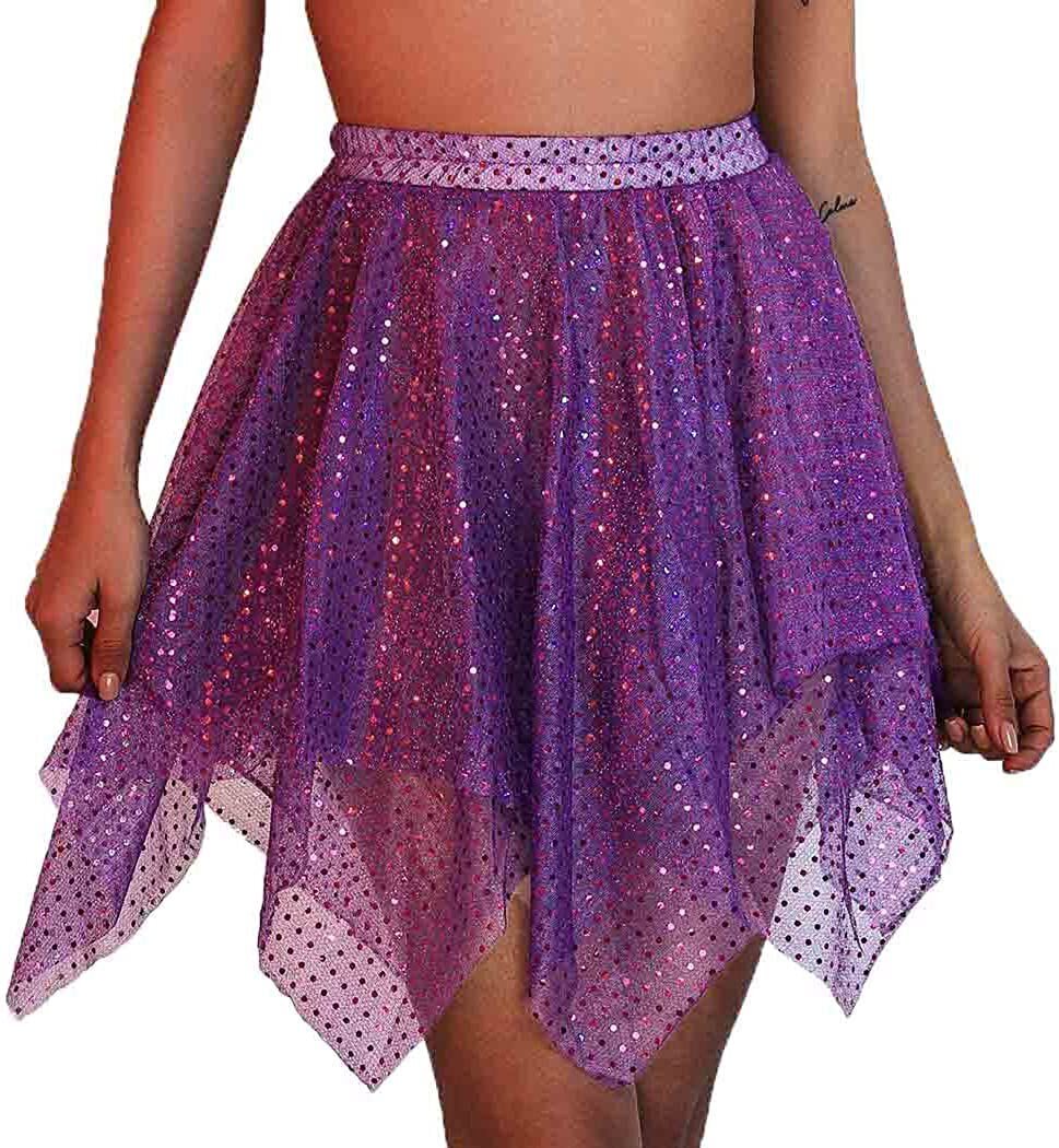 Belly Dance Sequin Hip Skirts Sparkly Hip Scarf Wrap Beach Skirt