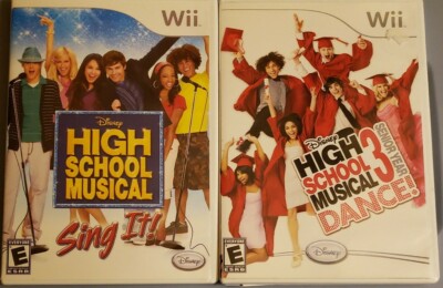 Nintendo Wii High School Musical Sing It & Senior Year Dance FREE SHIPPING!