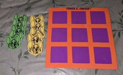 Chuck E Cheese Foam Tic Tac Toe Game Board RARE HTF Toy Prize CEC