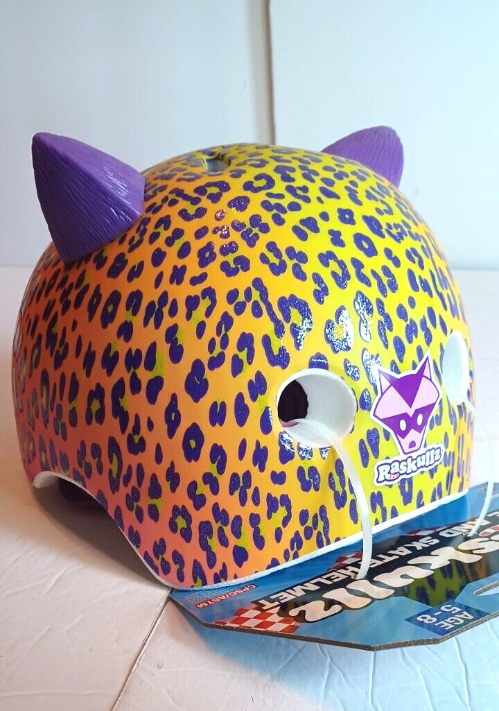 NEW Raskullz CUTE CAT Kids Bike And Skate Helmet Age 5-8 50-54CM Size Small