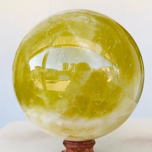 2135g Natural Citrine Quartz Crystal Sphere Mineral Specimen Reiki Healing AG466 - Picture 8 of 18
