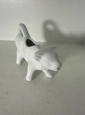 Over And Back Ceramic Cow Calf Shape Milk Creamer Pitcher White Figurine 7” X 5”