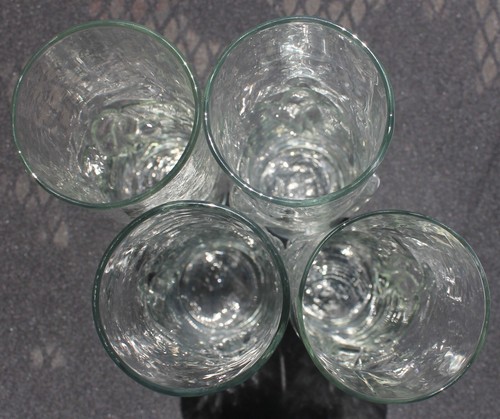 Vintage Libbey Raised Glass La Femme Clear Glasses Tumblers Set of 4 - Picture 4 of 5