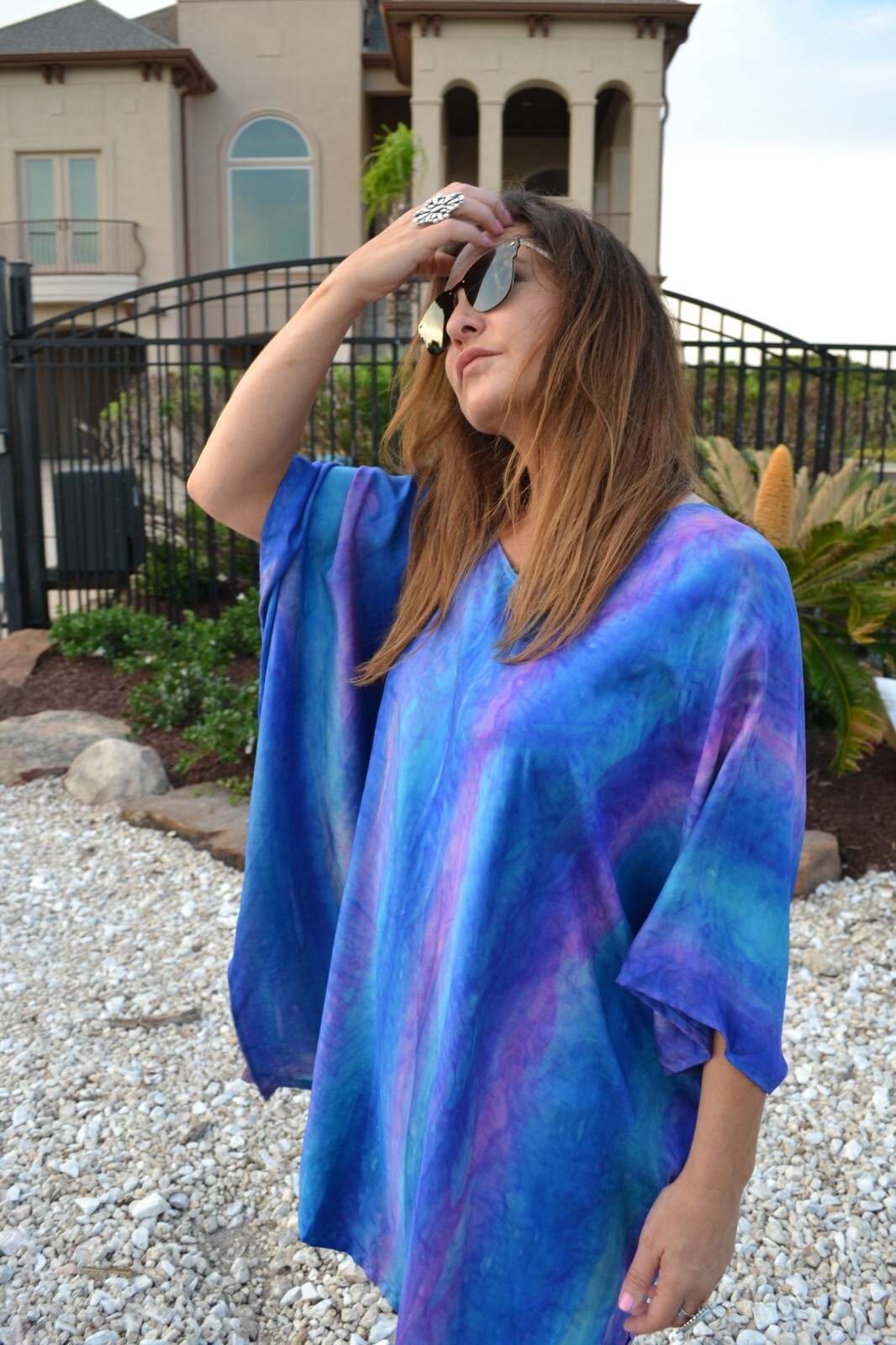 silk caftan top