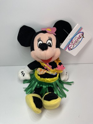 Disney Store Plush Bean Bag Minnie Mouse Hawaii Luau Grass Skirt Hula 9 Ebay