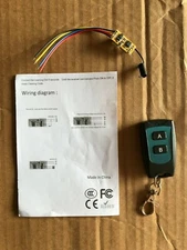 Wireless Remote Control Switch 12V Relay Receiver & RF Transmitter=