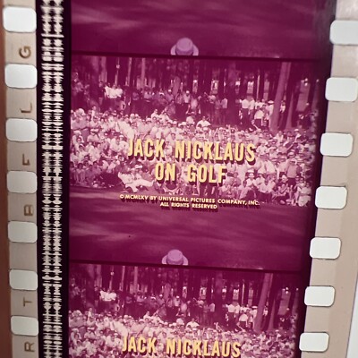 1965 JACK NICKLAUS ON GOLF Original Universal 35mm Film Title Frame Cells