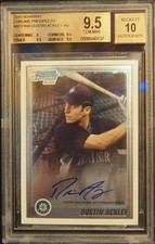 Dustin Ackley 2010 Bowman Chrome Prospects ROOKIE RC CARD AUTO BGS 9.5 10 b
