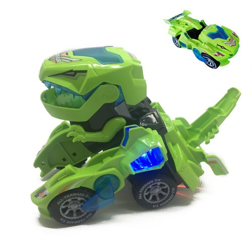 Kids Automatic Transforming Dinosaur LED Car Toy Transformer With Light & Music - Picture 22 of 26