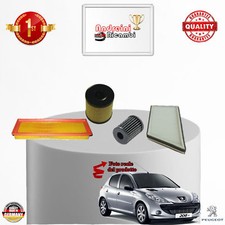 KIT TAGLIANDO 4 FILTRI PEUGEOT 206 PLUS 1.1 GPL LPG 44KW 60CV DAL 2012 ->