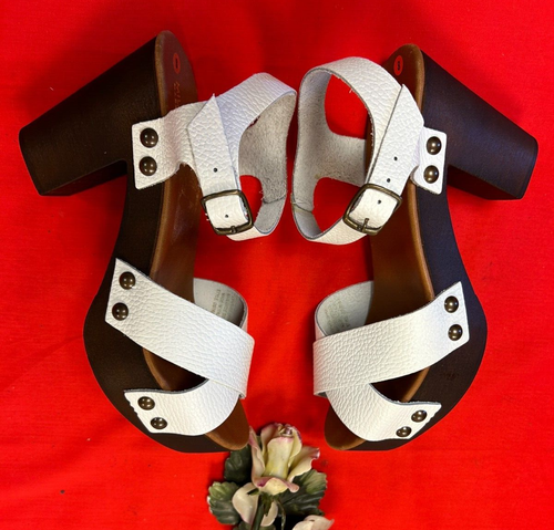 NEW-Mila Paoli-ITALY-Women-Style OSTRAS-White leather Sandals.Sz-8M. - Picture 5 of 13