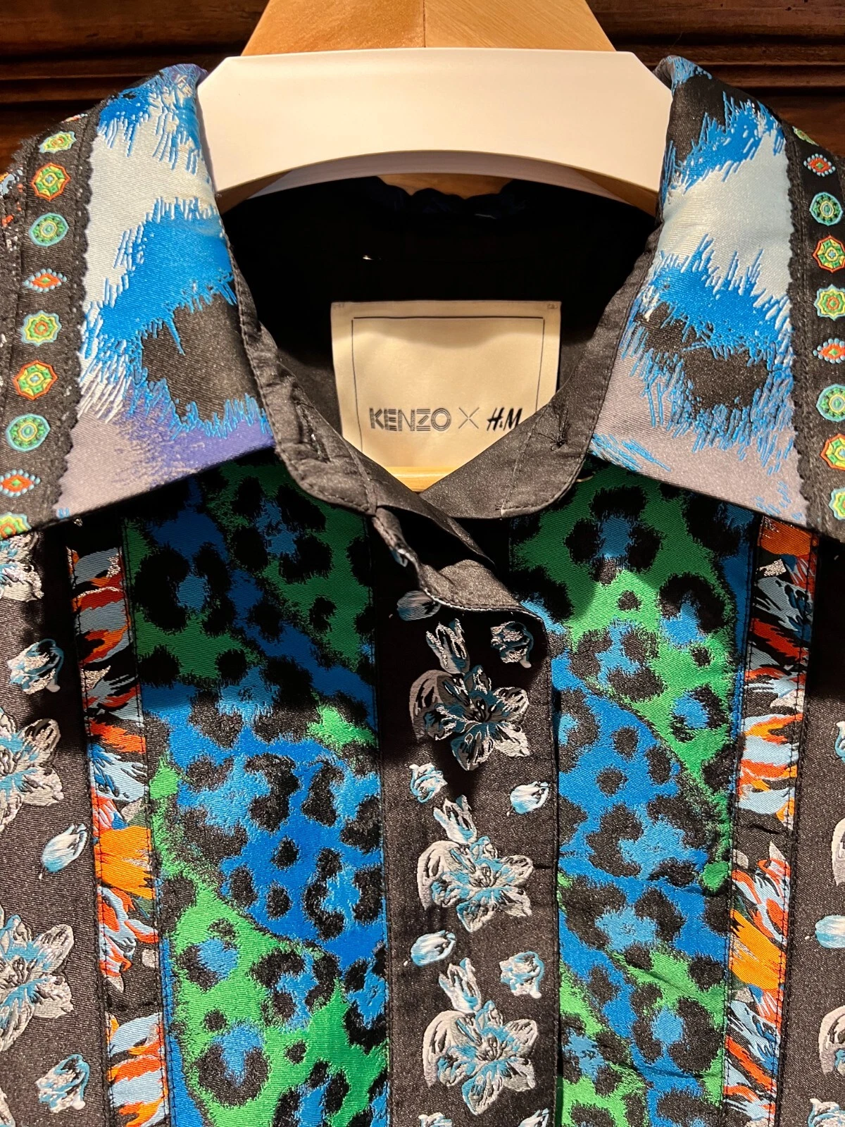 Kenzo x H&M Collab 2016 Mini abito jacquard multistrato con volant taglia S