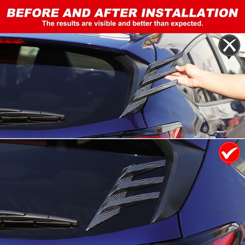 Carbon Fiber Rear Windshield Spoiler Splitter Triangular for Subaru Crosstrek - Picture 4 of 17