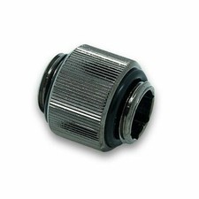 EKWB EK-AF G1/4" 12mm Male to Male Extender Fitting, Black Nickel