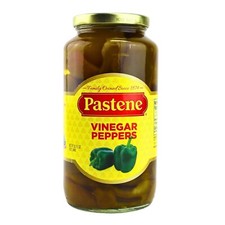 Pastene Green Vinegar Peppers, 32 Fl oz Pickled Peppers
