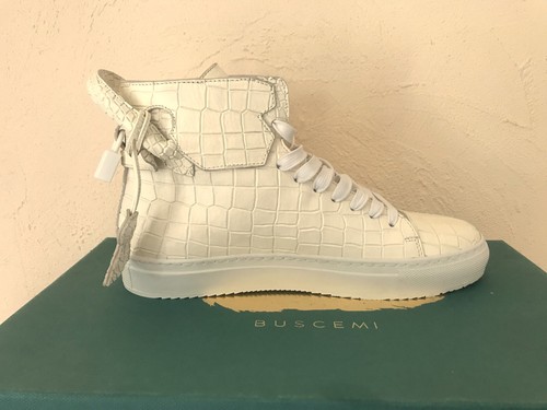 En Noir X BUSCEMI - Scarpe Sportive - 125MM - Bianco Croc - Nuove - P 40 Eu - Foto 3 di 12