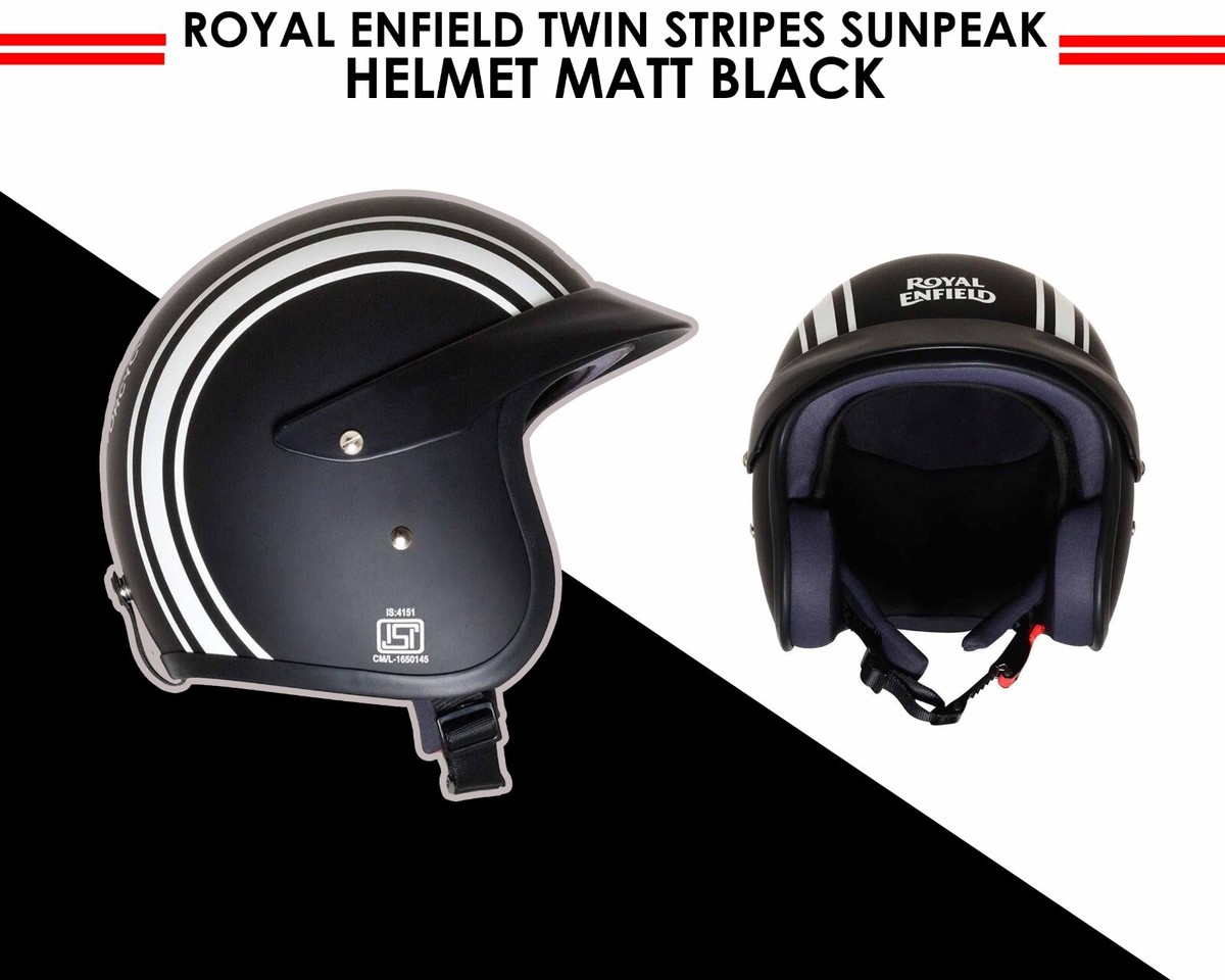 Royal Enfield MATT BLACK TWIN STRIPES SUNPEAK 