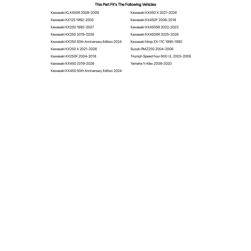 Kit de cojinetes de vástago de dirección Tusk para KAWASAKI KX250F 2004-2018 Foto 3 de 3