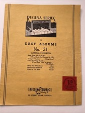 Vintage Sheet Music REGINA EASY ALBUMS 21 Classical Favourites